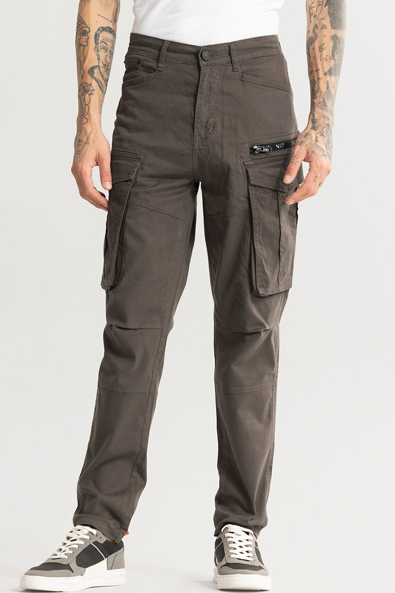 Buy Men's Streetstyle Ash Grey Cargo Pant Online | SNITCH